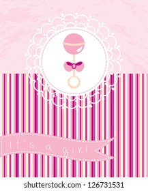 Cute baby shower card/Vector illustration