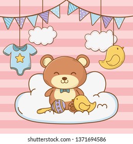 cute baby shower cartoon