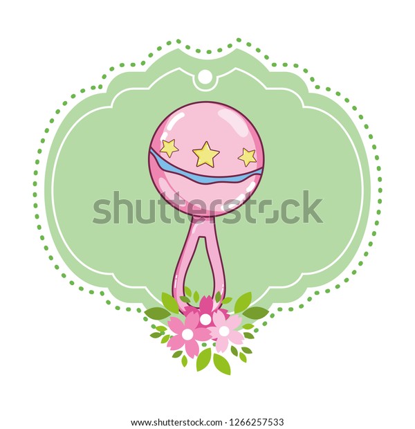 Cute Baby Shower Cartoon Stock Vector Royalty Free 1266257533