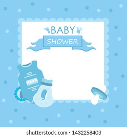 Cute Baby Shower Cartoon Vector Illustration Stock Vector (Royalty Free ...