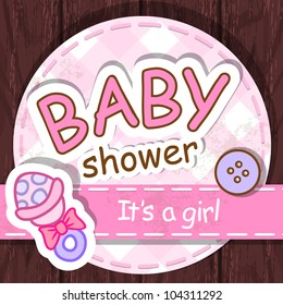Cute baby shower design. Vector illustration. Eps 10.