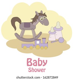 cute baby shower design. vector illustration