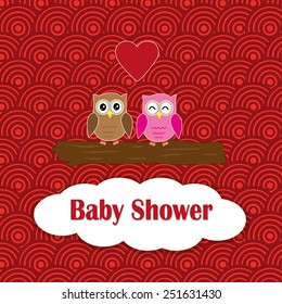 cute baby shower design. vector illustration