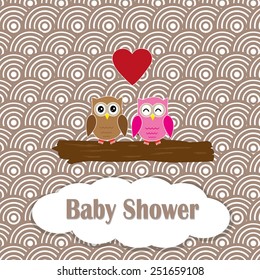 cute baby shower design. vector illustration