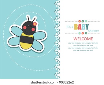 cute baby shower design. vector illustration