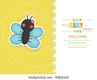 cute baby shower design. vector illustration