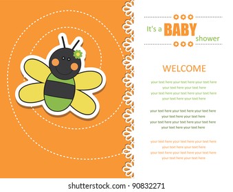 cute baby shower design. vector illustration