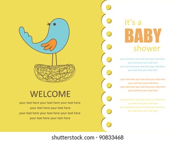 cute baby shower design. vector illustration