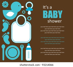 cute baby shower design. vector illustration