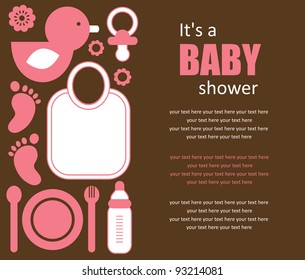cute baby shower design. vector illustration