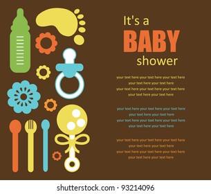 cute baby shower design. vector illustration