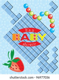 cute baby shower design. vector illustration