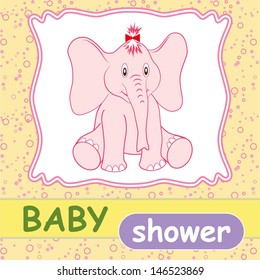 cute baby shower with elephant