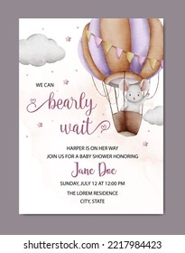 cute baby shower invitation card template background for baby birth