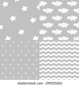 Cute Baby Shower Pattern Vector Design