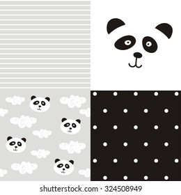 cute baby shower pattern vector design