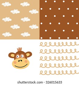 cute baby shower pattern vector design