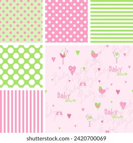 Cute baby shower patterns, textures