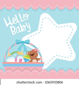 A Cute Baby Shower Set  illustration