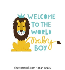 cute baby shower. vector illustration