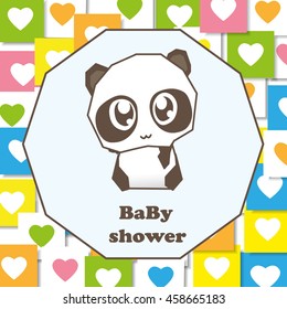 cute baby shower. vector illustration