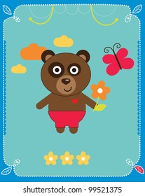 cute baby shower. vector illustration