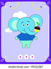 cute baby shower. vector illustration