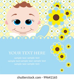 cute baby shower. vector illustration