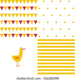 cute baby shower vector patterns