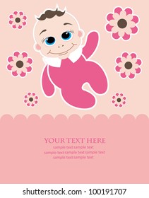 cute baby shower.vector illustration