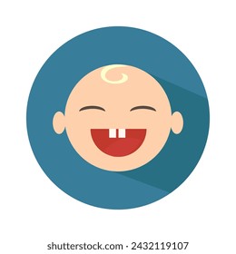cute baby simple vector icon illustration isolated on white background - EPS 10