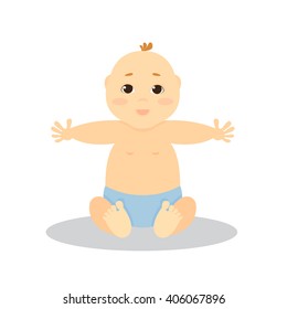 Cute baby sitting