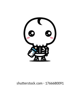Cute baby skull vector design