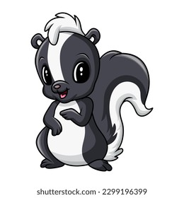 Cute baby skunk a sitting
