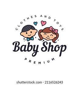 cute baby sleep for babyshop vector icon logo illustration design	