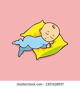 Cute baby is sleeping