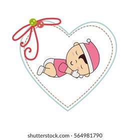 cute baby sleeping card