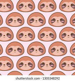 Cute baby sloth pattern