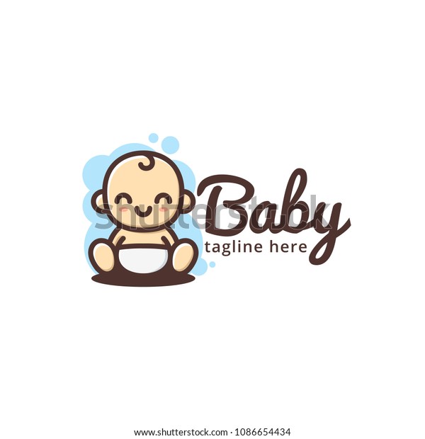 Modele De Logo Joli Bebe Sourire Image Vectorielle De Stock Libre De Droits