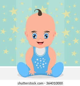 Cute baby smiling