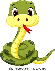 Cute baby snake cartoon
