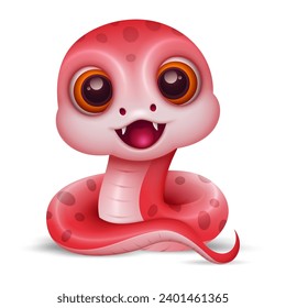 Cute baby Snake Chinese Zodiac Sign, Symbol of Chinese  new year 2025 vector with transparent background