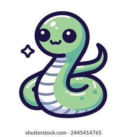 Cute baby snake vector illustration