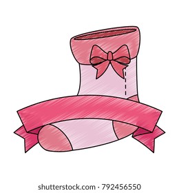 cute baby socks with ribbon