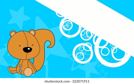 cute baby squirrel cartoon background in vector format 