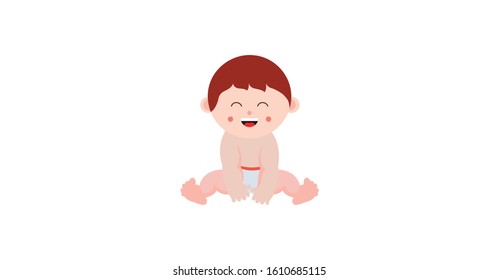 Cute Baby Taking Shower Vector Flat Stock Vector (Royalty Free ...