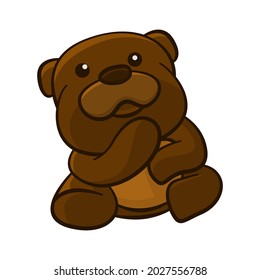 archivo vectorial de oso de peluche lindo