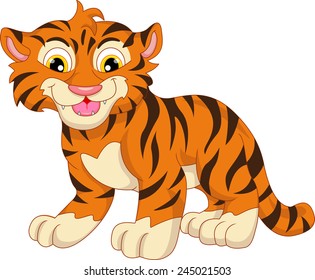 cute baby tiger cartoon