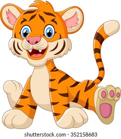 Cute baby tiger cartoon