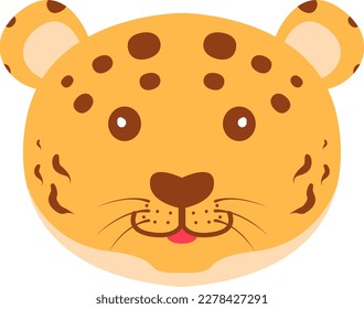 Cute baby tiger face illustration